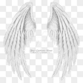 Drawing Angel Clip Art - Realistic Angel Wings Drawing, HD Png Download - angel wings png clipart
