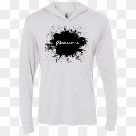 Black Splash Hoodie - Long-sleeved T-shirt, HD Png Download - black hoodie png