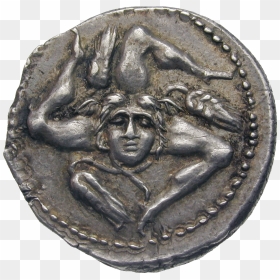 Ancient Roman Coins Caesar - Trinacria Ancient, HD Png Download - dime png