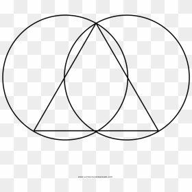 Equilateral Triangle Coloring Page - Circle, HD Png Download - equilateral triangle png