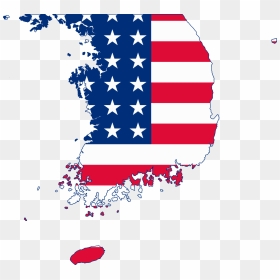 Flag Map Of United States Military Government Of Korea, HD Png Download - korean flag png