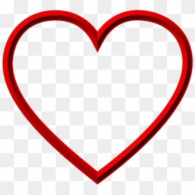 Heart Outline Clipart - Outline Red Heart Clip Art, HD Png Download - cute heart png