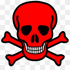 Red Skull Crossbones Punisher Clip Art - Skull And Crossbones, HD Png Download - punisher skull png