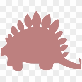 Transparent Stegosaurus Clipart Black And White - Silhouette Dinosaur Clip Art, HD Png Download - dinosaur clipart png