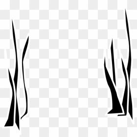 Grass - Clipart - Black - And - White - Seaweed Silhouette Png, Transparent Png - grass vector png