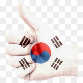 Hand South Korea Flag National Png Image - South Korea Flag, Transparent Png - korean flag png