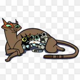 Catscratch Audrey And Kittens - Cartoon, HD Png Download - kittens png
