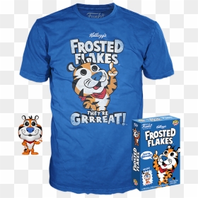 Tees Frosted Flakes T-shirt Pocket Pop Tony The Tiger - Frosted Flakes Cereal Funko, HD Png Download - chuck norris png