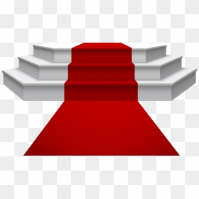 White Podium With Red Carpet Png Clipart Image - Podium With Red Carpet Png, Transparent Png - carpet png