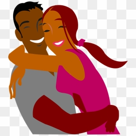 Black Couples Clipart, HD Png Download - hug png