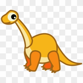 Brachiosaurus Dinosaur Clipart - Cartoon, HD Png Download - dinosaur clipart png