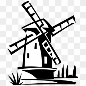 Dutch Netherlands Holland Image - Drawings Of Dutch Windmills, HD Png Download - windmill png