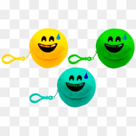 Smiley Face Plush Coin Purse Case Yellow Green Light - Smiley, HD Png Download - yellow light png