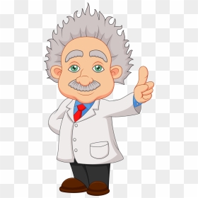 Cartoon Stock Illustration Clip - Einstein Clipart, HD Png Download - scientist png