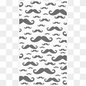 Black Handlebar Mustache / Moustache Pattern Custom - Handlebar Moustache, HD Png Download - handlebar mustache png
