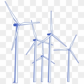 Free Simple Wind Turbines Cli - Transparent Wind Turbine Clipart, HD Png Download - windmill png