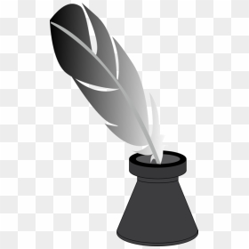 Feather,quill,black And White - Plumier Clipart, HD Png Download - quill png
