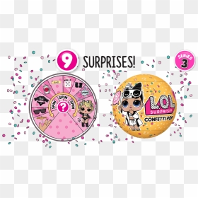 Transparent Surprise Clipart - Lol Confetti Pop Serie 3 Wave 2, HD Png Download - pink confetti png