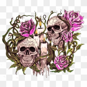 What Is The Meaning Of A Skull And Rose Tattoo Youtube - Skull And Rose Tattoos Png, Transparent Png - rose tattoo png