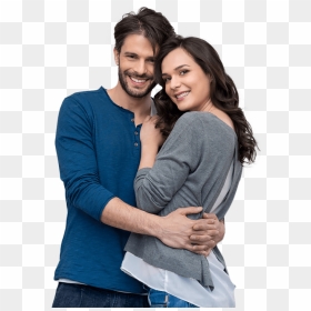 Intimate Couple Hugging Each Other Smiling - Couple Png, Transparent Png - hug png