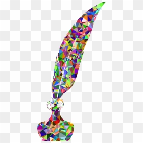 Chromatic Gem Feather Quill And Inkwell Clip Arts - Colorful Feather Pen Logo Transparent, HD Png Download - quill png