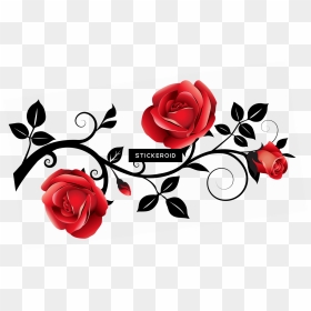Transparent Background Roses Border Clipart , Png Download - Roses Clipart Transparent Background, Png Download - rose tattoo png