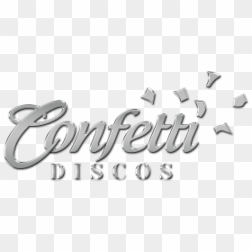 Confettidiscoslogo Cropped - Calligraphy, HD Png Download - silver confetti png