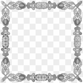 Grayscale Abstract Frame Clip Arts - Frame Grayscale Png, Transparent Png - silver frame png