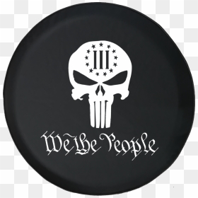 We The People Punisher Skull Constitutional 3% Freedom - Punisher Jeep Tire Cover, HD Png Download - punisher skull png