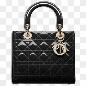 Black Dior Bag Png Image Background - Lady Dior Black Patent, Transparent Png - bag png