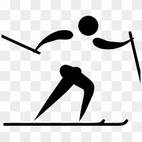 Country, Icon, Symbol, Cross, Silhouette, Skier, Sport - Clip Art Cross Country Skiing, HD Png Download - cross silhouette png