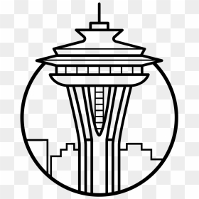 Space Needle Coloring Page - Seattle Space Needle Icon, HD Png Download - space needle png