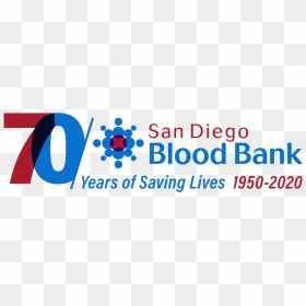 Sdbb 70years Logo - San Diego Blood Bank Logo, HD Png Download - january png