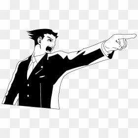 Ace Attorney Black Black And White Man Male Gentleman - Teasing Jokes For Friends, HD Png Download - forever alone png