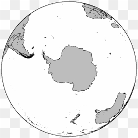 Blankmap Ao 090s South Pole - South Pole Png, Transparent Png - pole png