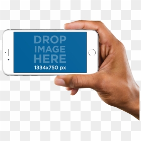 Landscape Iphone Mockups - Biržų Rpd, HD Png Download - hand holding phone png