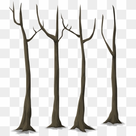 Tree Trunk Vector, HD Png Download - forest trees png