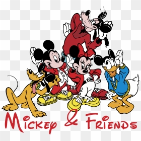 Mickey & Friends Logo Png Transparent - Minnie Mouse Vector Free, Png Download - friends logo png