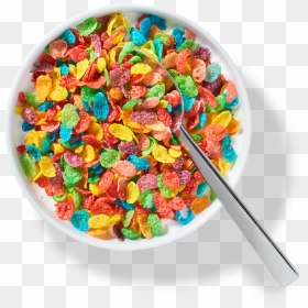 Bowl Of Candy Png - Fruity Pebbles Cereal Bowl, Transparent Png - cereal bowl png