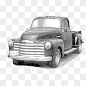 Classic Car,hood,commercial Vehicle - Old Truck, HD Png Download - pick up truck png