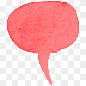Red Watercolor Speech Bubble 3 - Illustration, HD Png Download - message bubble png