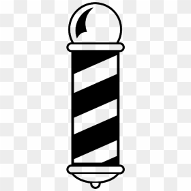 Black, Silhouette, White, Cartoon, Logos, Free - Barber Pole Vector Png, Transparent Png - pole png
