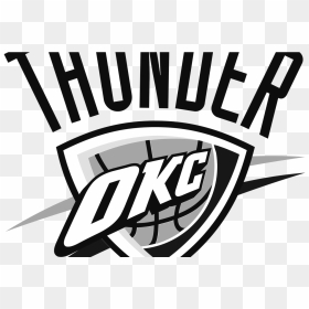 Oklahoma City Thunder Logo Png Transparent & Svg Vector - Okc Thunder Logo Black Transparent, Png Download - thunder logo png