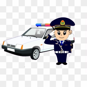 Transparent Traffic Police Clipart - Police Cartoon Pic Hd, HD Png Download - cop car png