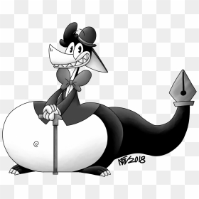 Dragon Cartoon Rubber Hose, HD Png Download - ink blot png