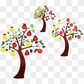 Tree With Fruits, HD Png Download - apple tree png