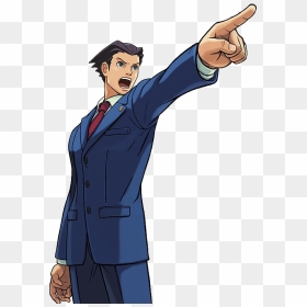 Trilogy Phoenix Point - Phoenix Wright Ace Attorney Point, HD Png Download - finger point png