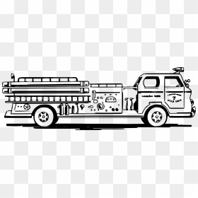 Fire Engine Clip Arts - Black And White Firetruck Clipart, HD Png Download - firetruck png