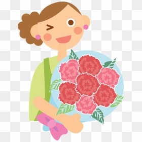 Carnation Mothers Day Clipart - Cartoon, HD Png Download - carnation png
