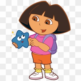 Dora The Explorer Holding A Sign, HD Png Download - blue star png